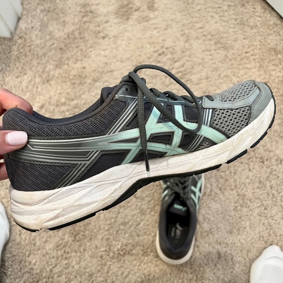 ASICS Gel-Contend 4 Running Shoes, Gray/Mint - Picture 2 of 3